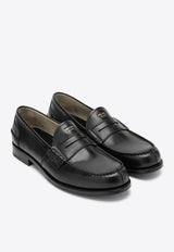 Brushed Leather Loafers