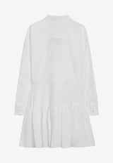 Logo-Embroidered Shirt Dress