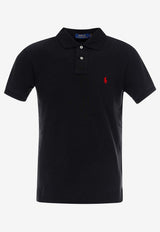 Polo Ralph Lauren Logo Embroidered Polo T-shirt Black 710795080006_POLO BLACK_48136836