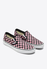 Vlogo Checkerboard-Print Slip-On Sneakers