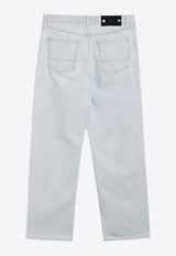 Washed Straight-Leg Jeans