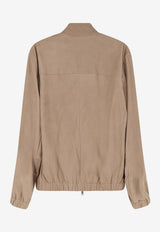Hugo Boss Suede Zip-Up Jacket Beige 50554305255_Beige_44130085