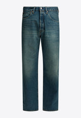 Washed Straight-Leg Jeans