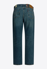Washed Straight-Leg Jeans