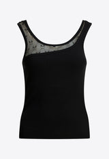 Logo-Inserted Crewneck Top