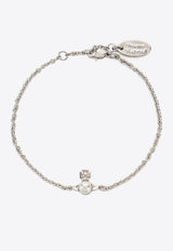 Balbina Orb Logo and Pearl Bracelet