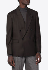 Lardini Double-Breasted Wool Jacket Brown AA5810ECN65402/R_LARDI-450
