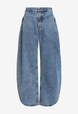 Alaïa Petal-Leg Washed Jeans Blue AA9P0253T535C524_BLEU NEIGE_48013875