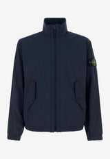 Stone Island Logo Patch Zip-Up Jacket Blue L1S154100022S0A22V0020_Blue_48900892