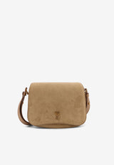 AMI PARIS Paris Paris Suede Crossbody Bag Honey ULL717AL0166A086_MIEL_48013848