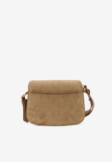 AMI PARIS Paris Paris Suede Crossbody Bag Honey ULL717AL0166A086_MIEL_48013848