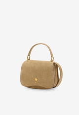 AMI PARIS Paris Paris Suede Top Handle Bag Honey ULL718AL0166A086_MIEL_48013887