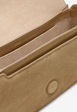 AMI PARIS Paris Paris Suede Shoulder Bag Honey ULL719AL0166A086_MIEL_48013846