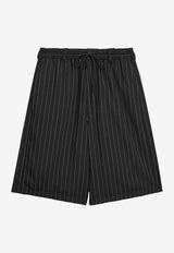 Y-3 Striped Bermuda Shorts Black KR1690Black_Black_44824370