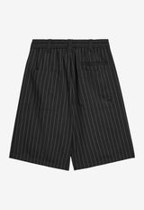 Y-3 Striped Bermuda Shorts Black KR1690Black_Black_44824370
