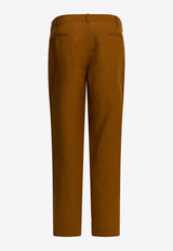 Linen Straight-Leg Pants