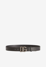DG-Buckle Leather Belt