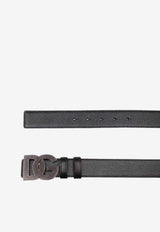 DG-Buckle Leather Belt