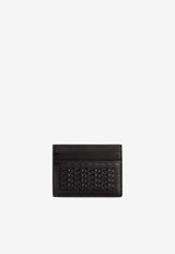Front-Weave Leather Cardholder