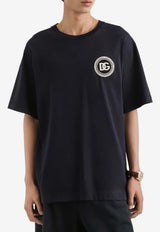 Crewneck T-shirt with Logo-Patch