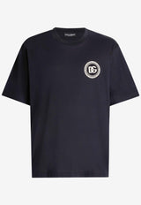 Crewneck T-shirt with Logo-Patch