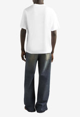 Crewneck T-shirt with Logo-Patch