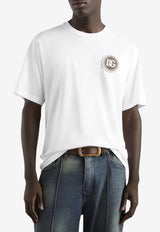 Crewneck T-shirt with Logo-Patch