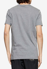 Crewneck T-shirt with Logo-Patch