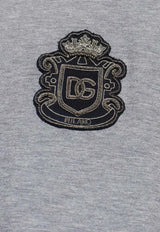 Crewneck T-shirt with Logo-Patch