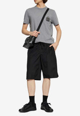 Crewneck T-shirt with Logo-Patch