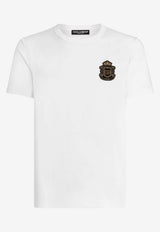 Crewneck T-shirt with Logo-Patch