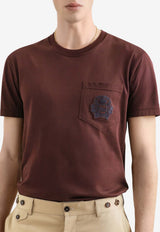 Crewneck T-shirt with Embroidered-Logo