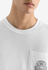 Crewneck T-shirt with Embroidered-Logo