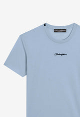 Crewneck T-shirt with Embroidered-Logo