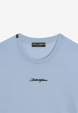 Crewneck T-shirt with Embroidered-Logo