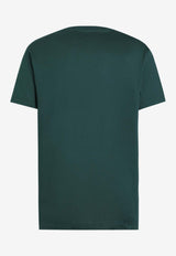 Crewneck T-shirt with Embroidered-Logo