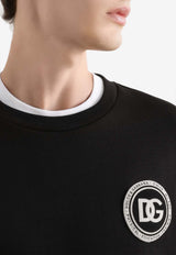 Crewneck Sweatshirt with Logo-Patch