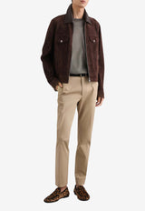 Straight-Leg Pants with Logo-Label