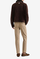 Straight-Leg Pants with Logo-Label