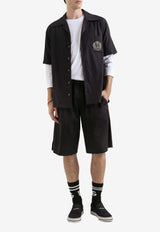 Bermuda Shorts with Embroidered-Logo