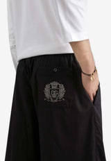 Bermuda Shorts with Embroidered-Logo