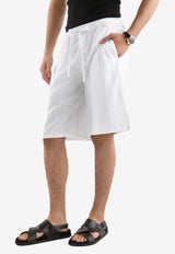 Bermuda Shorts with Embroidered-Logo
