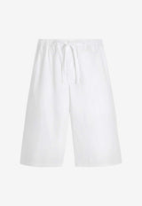 Bermuda Shorts with Embroidered-Logo