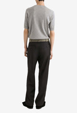 All-Over DG Crewneck Silk Sweater