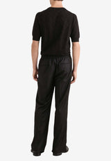 All-Over DG Crewneck Silk Sweater