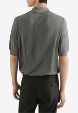 All-Over DG Silk Polo Sweater