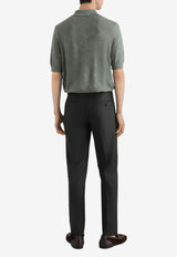 All-Over DG Silk Polo Sweater