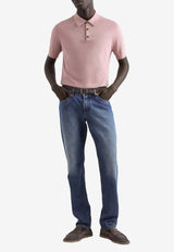 Straight-Leg Jeans with Embroidered-Logo