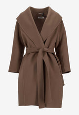S Max Mara Messi Belted Wool Wrap Coat Brown 2529016061600MESSI_045