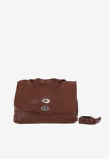 Zanellato Medium Postina Leather Shoulder Bag Brown 0680002100000M_Z1152